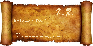 Kelemen Raul névjegykártya